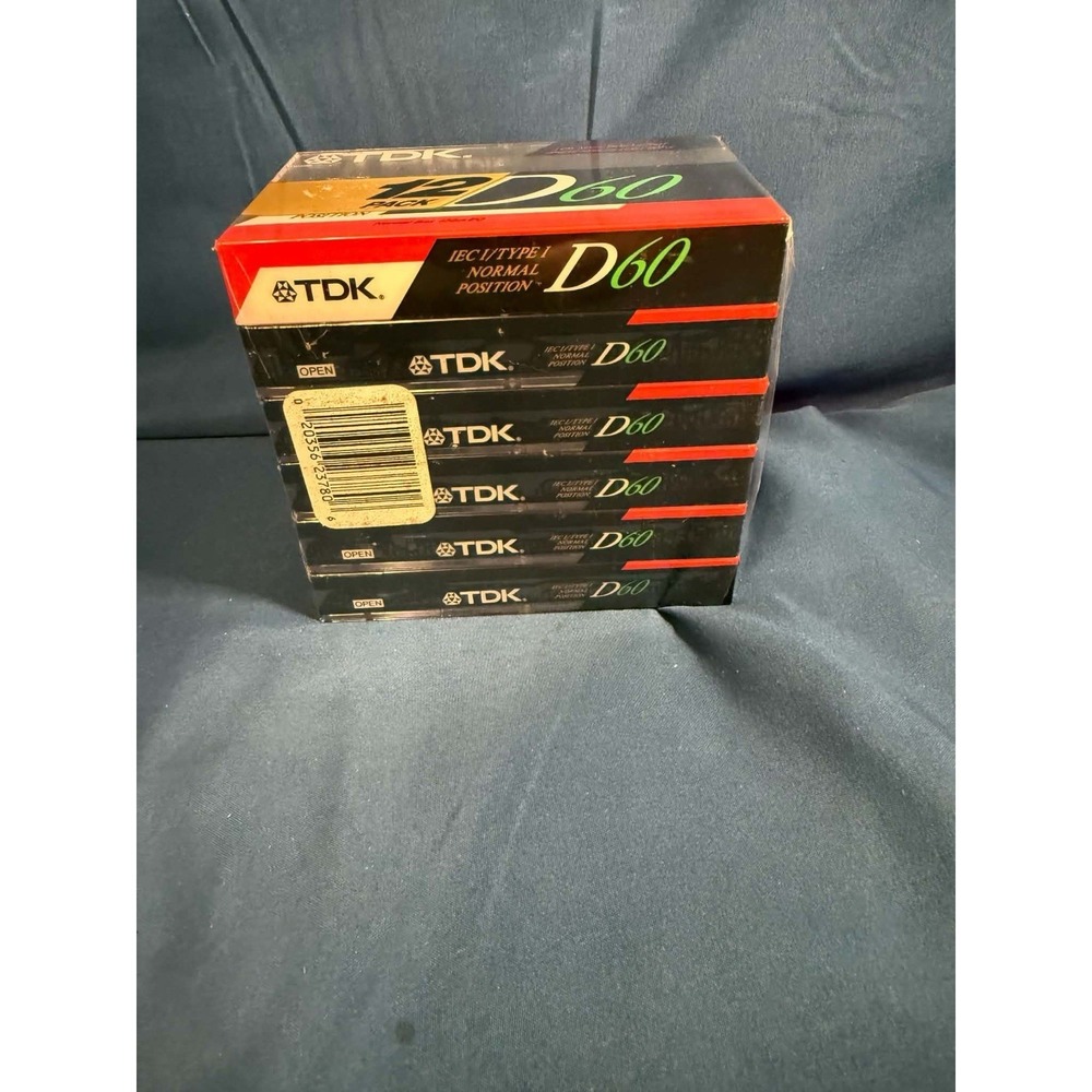 TDK 12 Pack IEC Type 1 Normal Position D60 General Recording 60 Minutes New